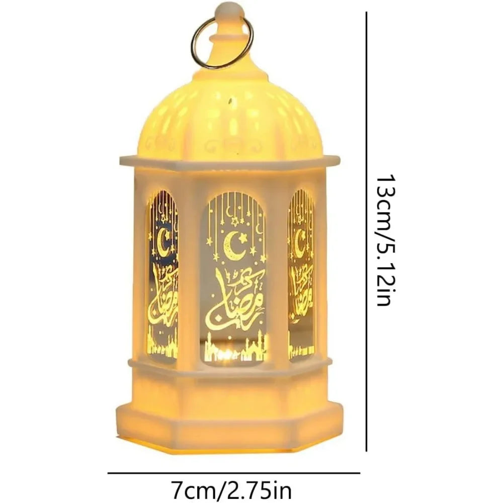 LED Ramadan Laterne – Dekorative Kunststoff-Lampe für festliche Beleuchtung