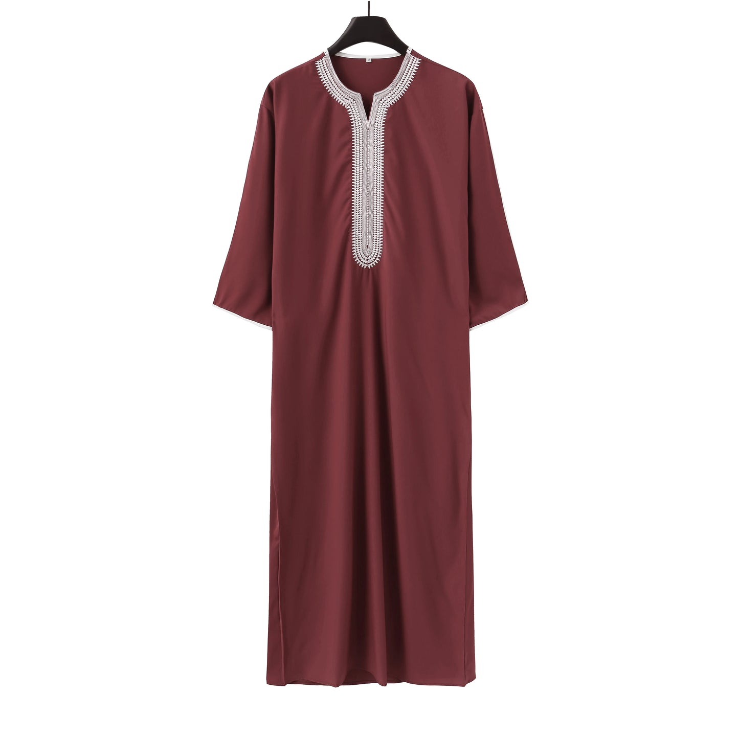 Herren Kaftan mit Stickerei – Locker geschnitten, kurzärmlig, atmungsaktiv – Traditionelles marokkanisches Design