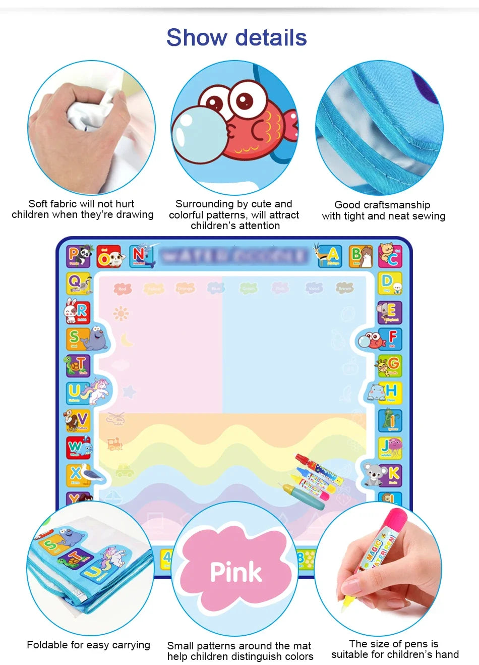 Magische Wasser-Zeichenmatte für Kinder – Kein Chaos, nur Lernen & Spaß