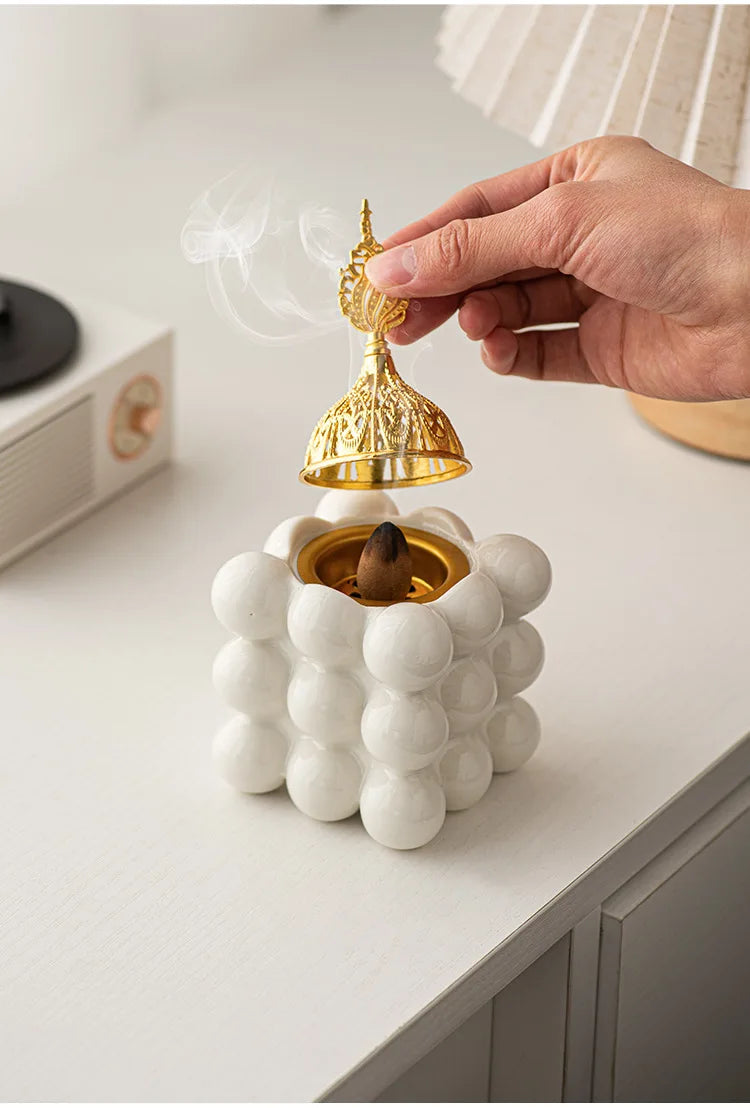 Eleganter Keramik-Aroma-Brenner – Luxus Räuchergefäß für Zuhause und Büro