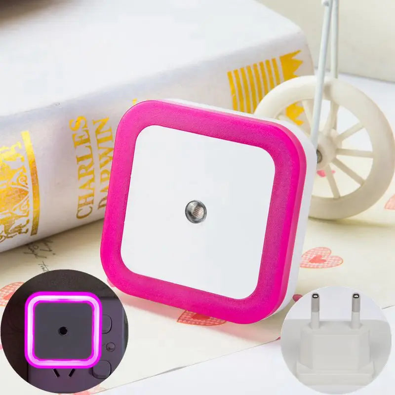 Quadratische LED-Nachtlampe mit Lichtsensor