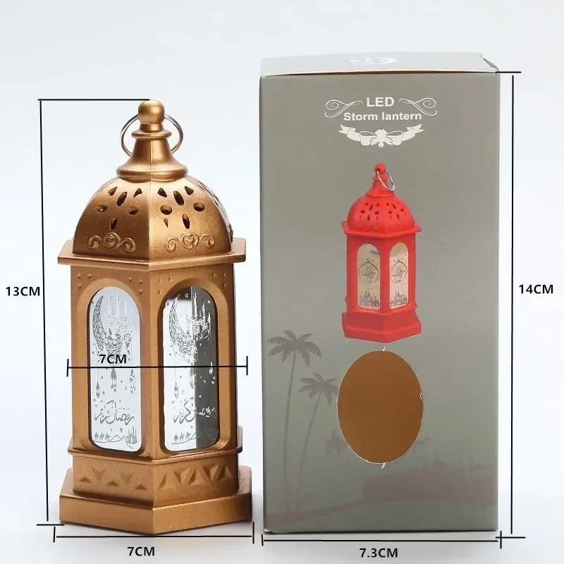 LED Ramadan Laterne – Dekorative Kunststoff-Lampe für festliche Beleuchtung