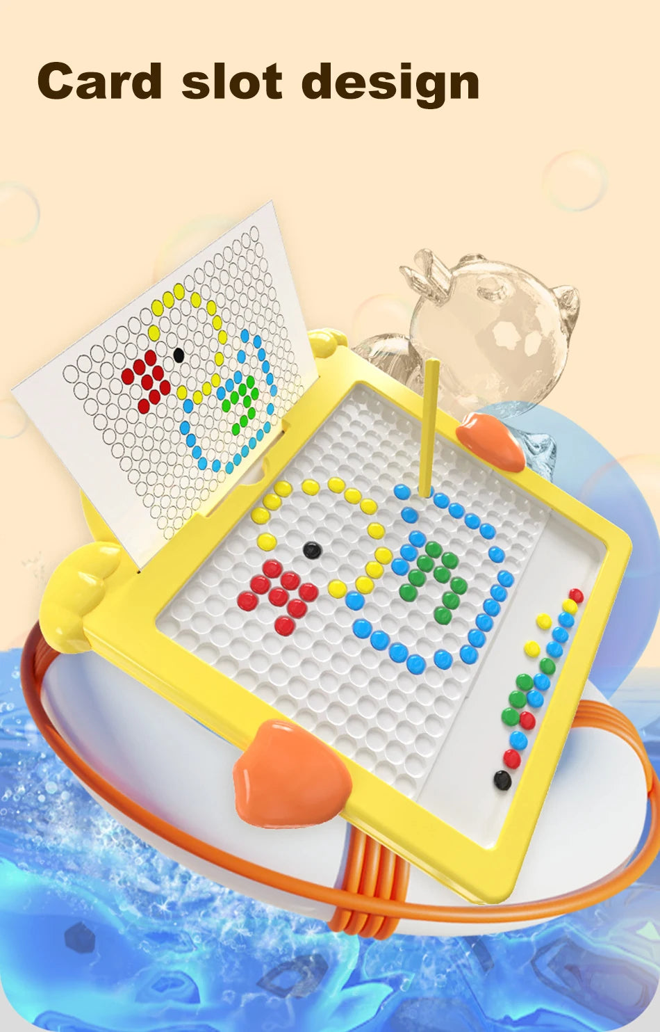 Magnetische Zeichen- und Mosaiktafel für Kinder – Ente Design