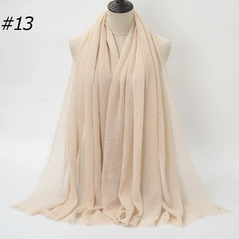 Eleganter Baumwoll-Hijab – Leicht, Atmungsaktiv und Vielseitig