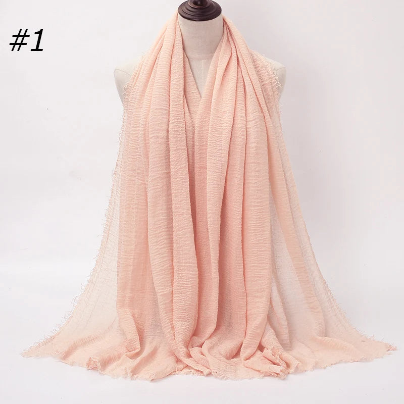 Eleganter Baumwoll-Hijab – Leicht, Atmungsaktiv und Vielseitig