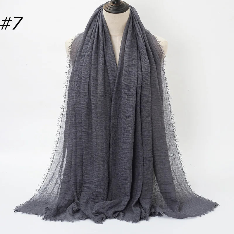 Eleganter Baumwoll-Hijab – Leicht, Atmungsaktiv und Vielseitig