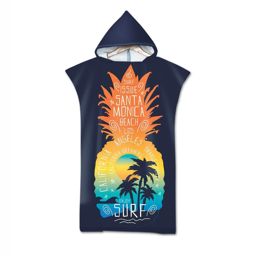 Surf Poncho mit Kapuze – Für Erwachsene, perfekt nach dem Schwimmen im Schwimmbad