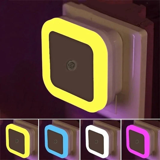 Quadratische LED-Nachtlampe mit Lichtsensor
