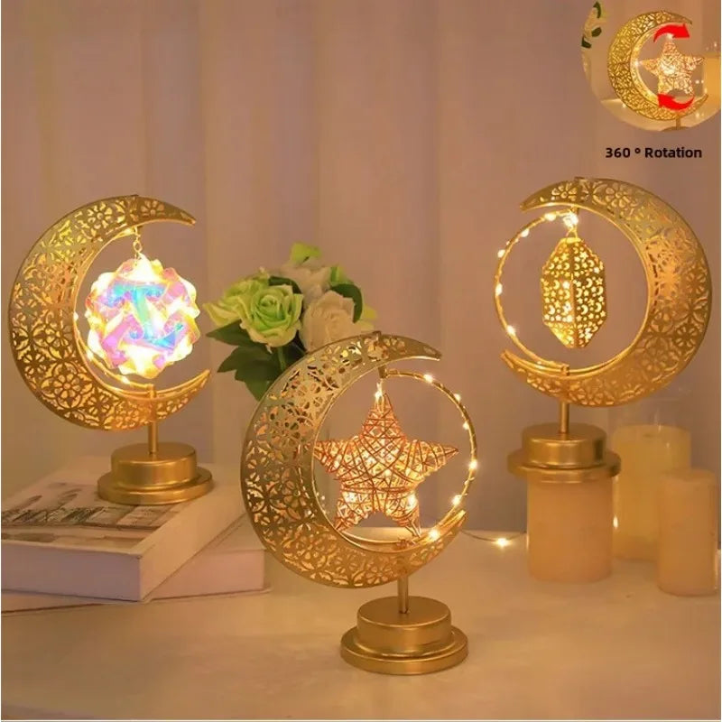 360° drehbare LED-Mondlampe – Orientalische Leuchte für Ramadan