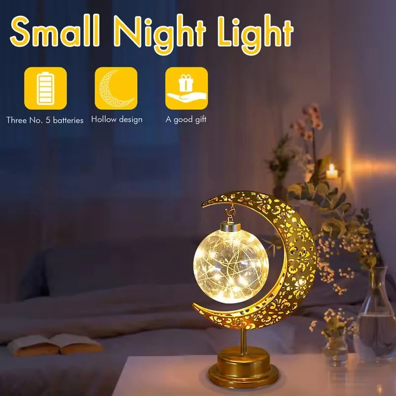 360° drehbare LED-Mondlampe – Orientalische Leuchte für Ramadan