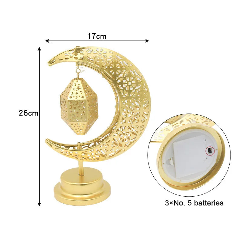 360° drehbare LED-Mondlampe – Orientalische Leuchte für Ramadan