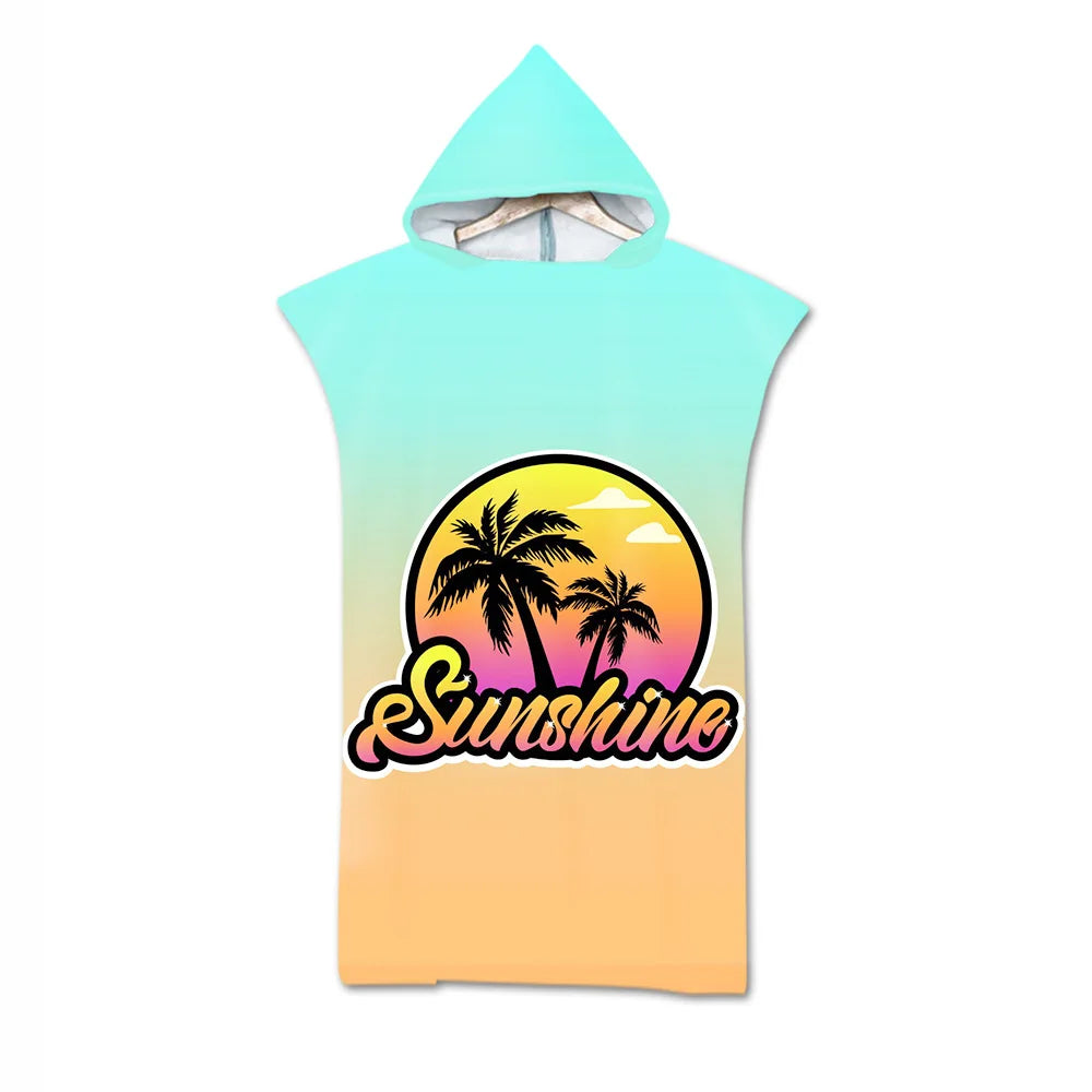 Surf Poncho mit Kapuze – Für Erwachsene, perfekt nach dem Schwimmen im Schwimmbad