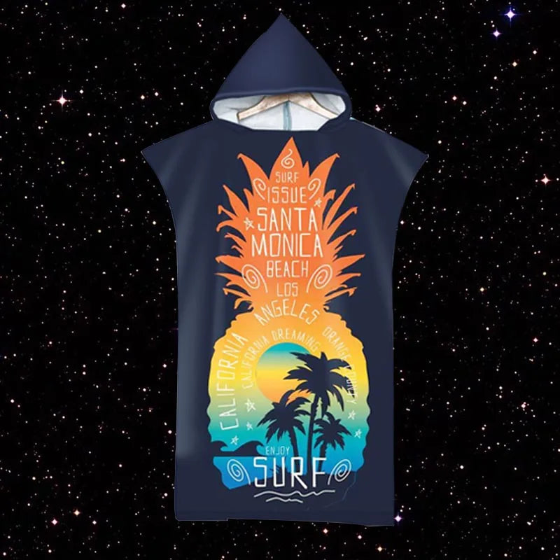 Surf Poncho mit Kapuze – Für Erwachsene, perfekt nach dem Schwimmen im Schwimmbad