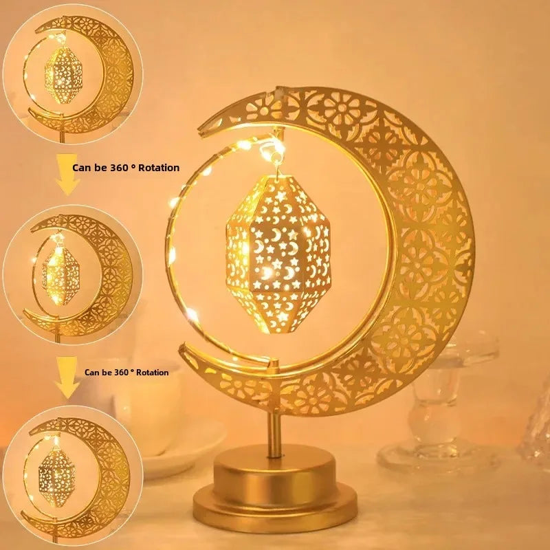 360° drehbare LED-Mondlampe – Orientalische Leuchte für Ramadan