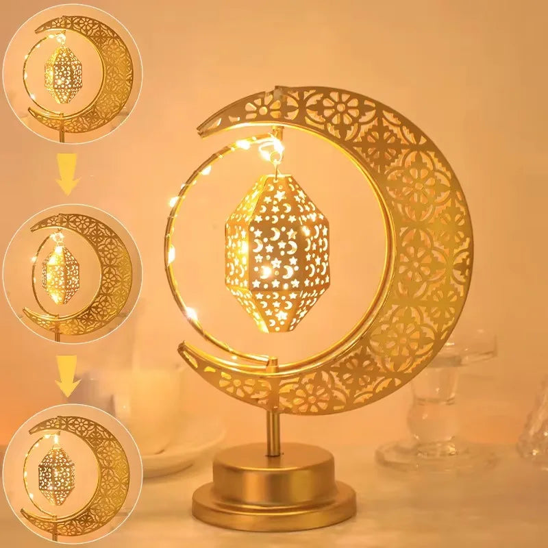 360° drehbare LED-Mondlampe – Orientalische Leuchte für Ramadan