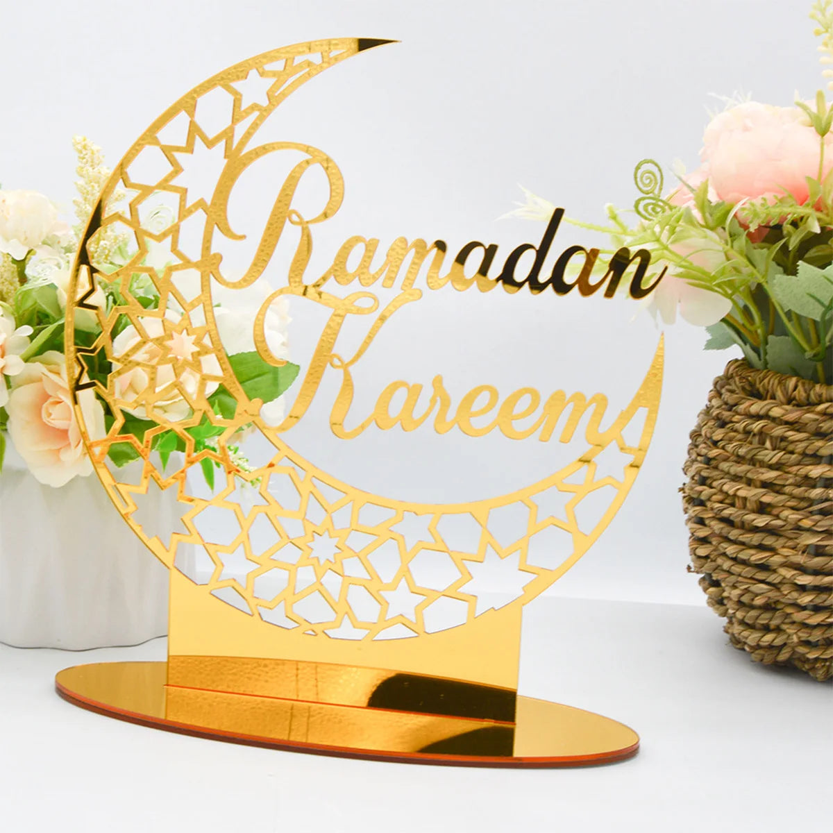 Edle Ramadan & Eid Acryl-Dekorationen – LED Tischleuchten & Deko-Ständer