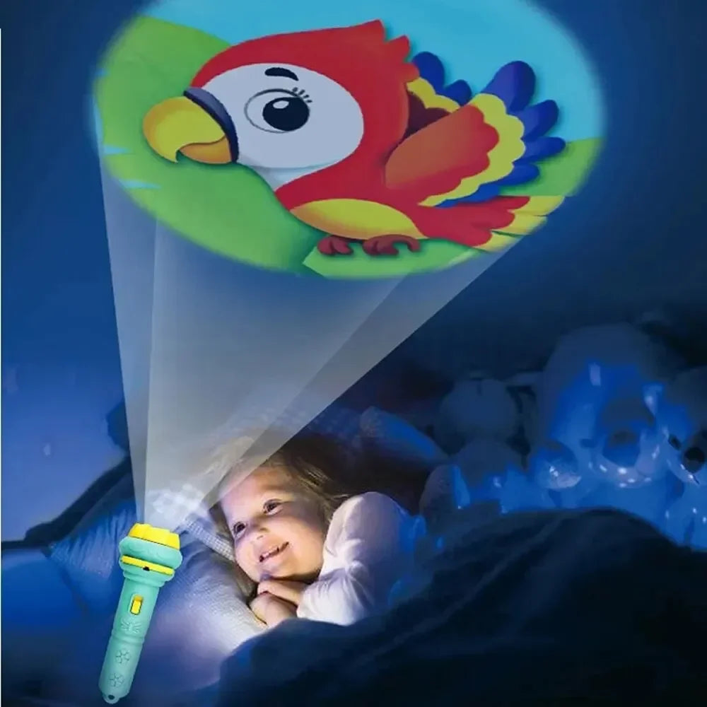Kinder Taschenlampe mit Cartoon-Projektion – 80 Bilder