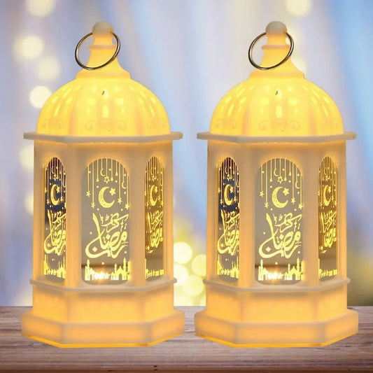 LED Ramadan Laterne – Dekorative Kunststoff-Lampe für festliche Beleuchtung