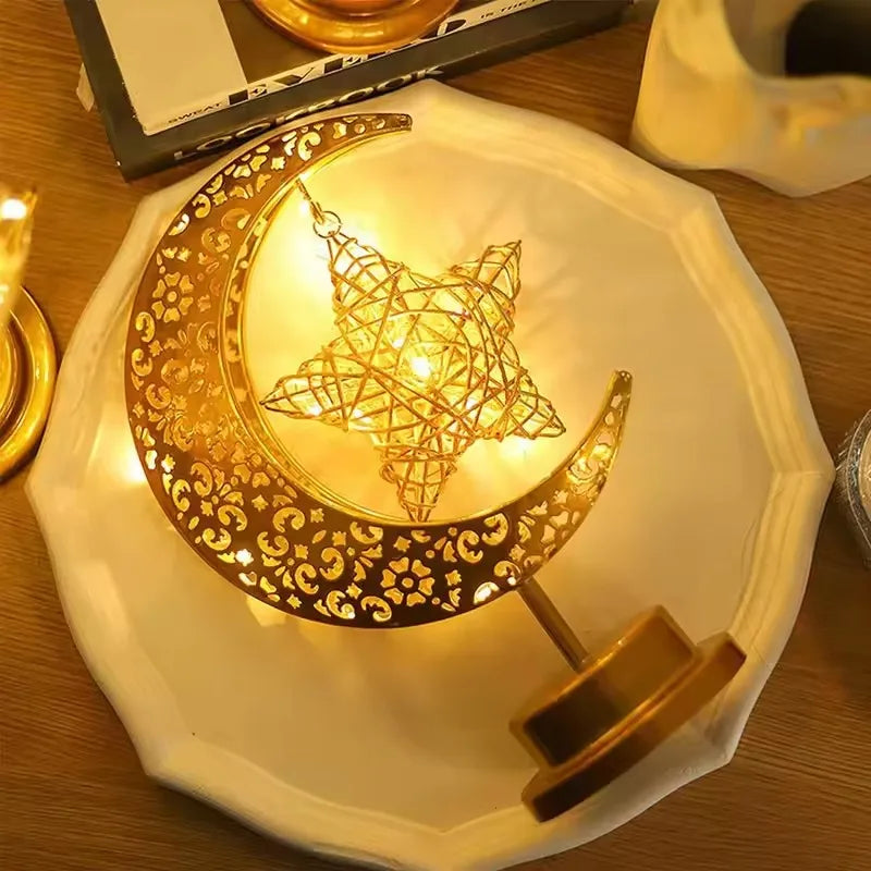 360° drehbare LED-Mondlampe – Orientalische Leuchte für Ramadan