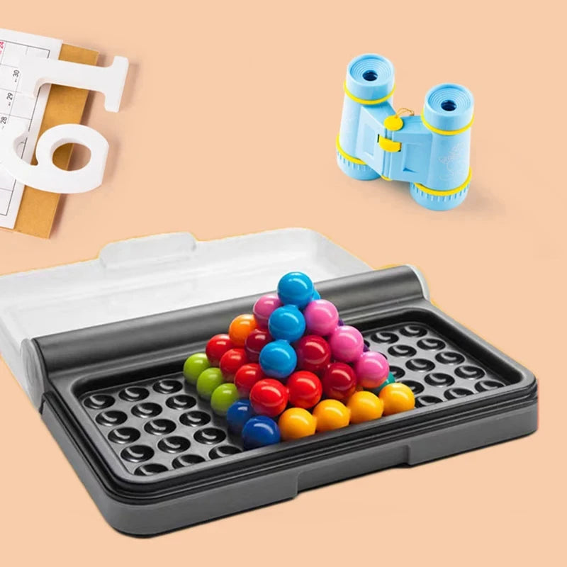 3D Logik-Puzzle für Kinder – Montessori-Pyramide mit 120 Denkaufgaben