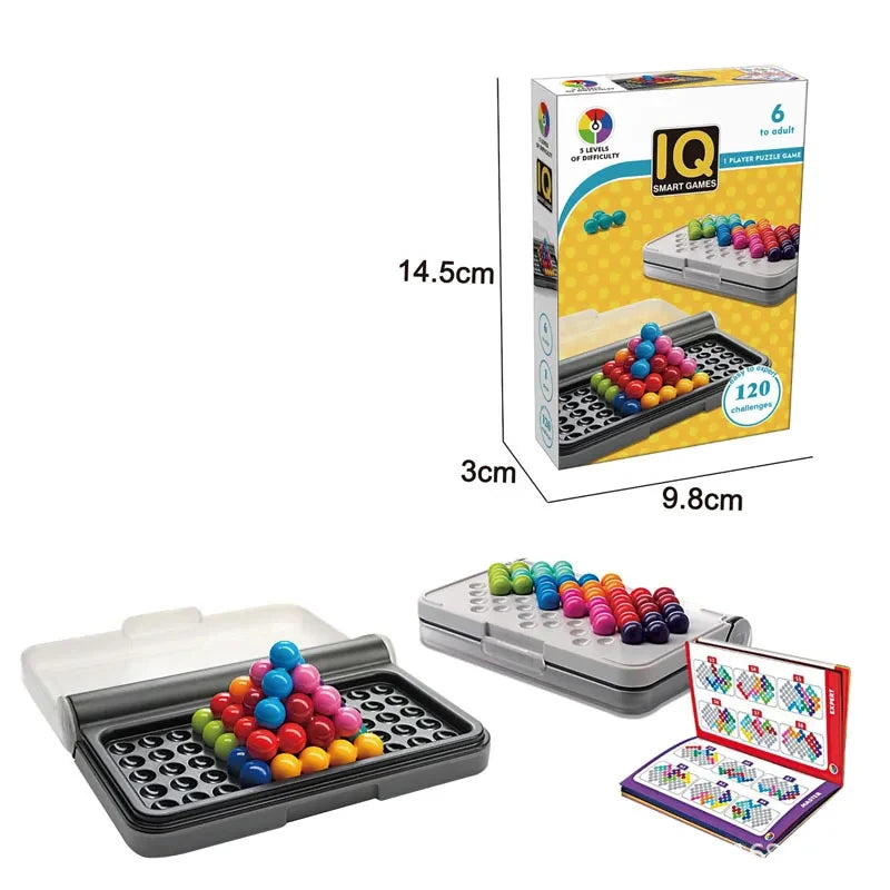 3D Logik-Puzzle für Kinder – Montessori-Pyramide mit 120 Denkaufgaben