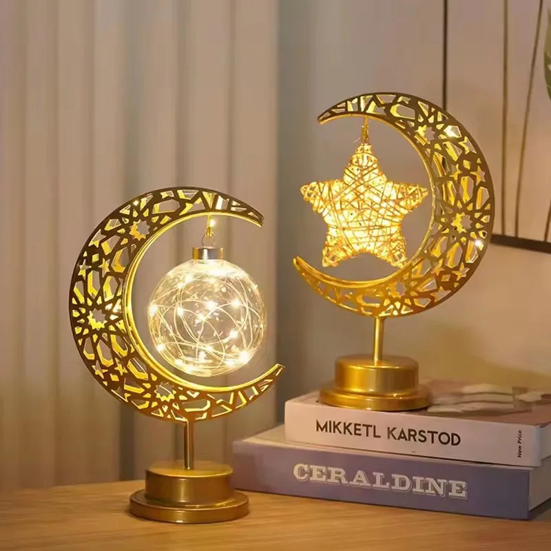 360° drehbare LED-Mondlampe – Orientalische Leuchte für Ramadan