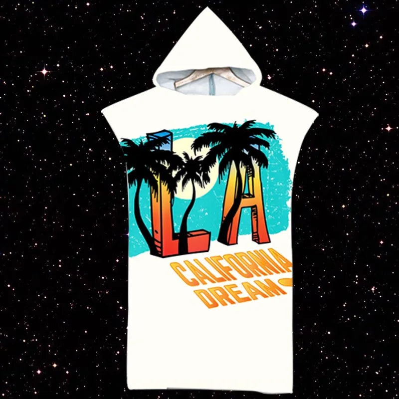 Surf Poncho mit Kapuze – Für Erwachsene, perfekt nach dem Schwimmen im Schwimmbad