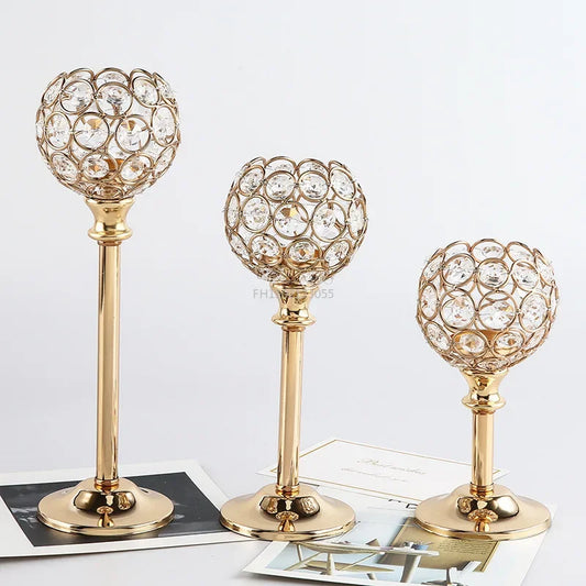 Luxuriöser Kristall-Kerzenhalter – Elegantes Tischdekor für Hochzeiten, Feste und Zuhause