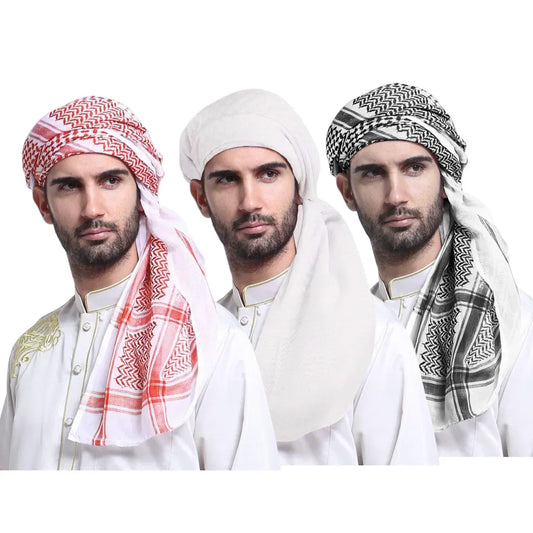 Arabisches Herren-Keffiyeh 140×140 cm – Traditionelles Shemagh Kopftuch