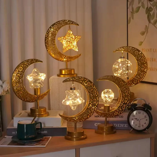 360° drehbare LED-Mondlampe – Orientalische Leuchte für Ramadan
