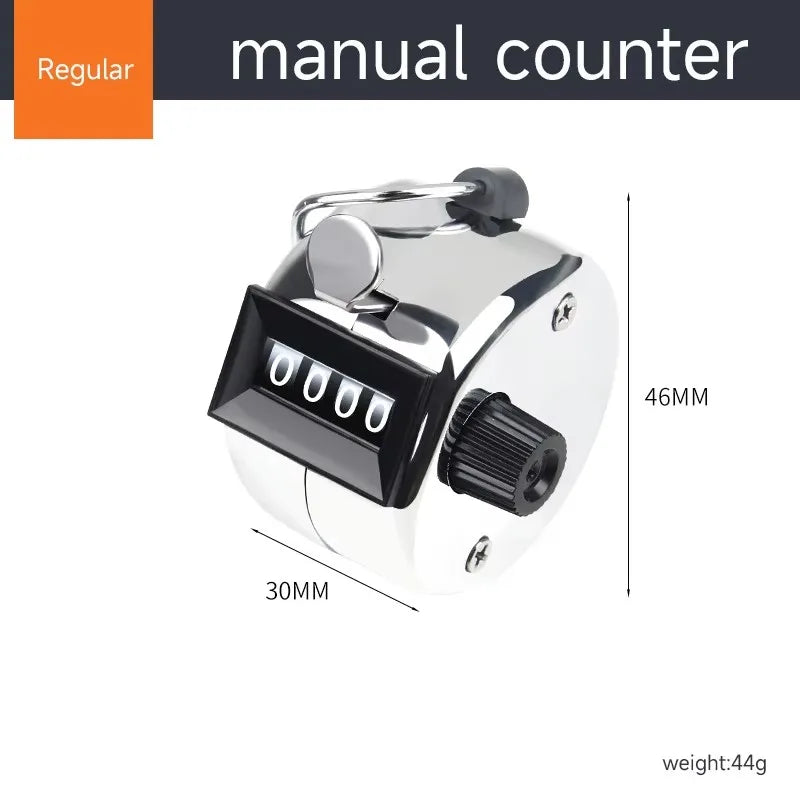 Mechanischer Handzähler – 4-stelliger Klickzähler aus Metall - Tasbeh