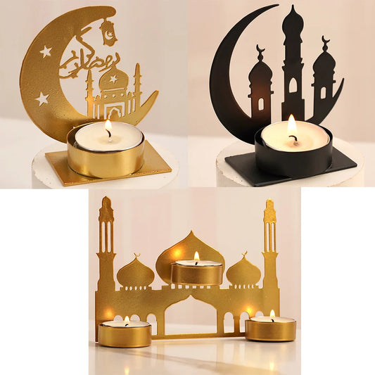 Ramadan & Eid Kerzenhalter – Islamische Metall-Teelichthalter