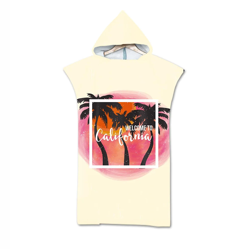 Surf Poncho mit Kapuze – Für Erwachsene, perfekt nach dem Schwimmen im Schwimmbad