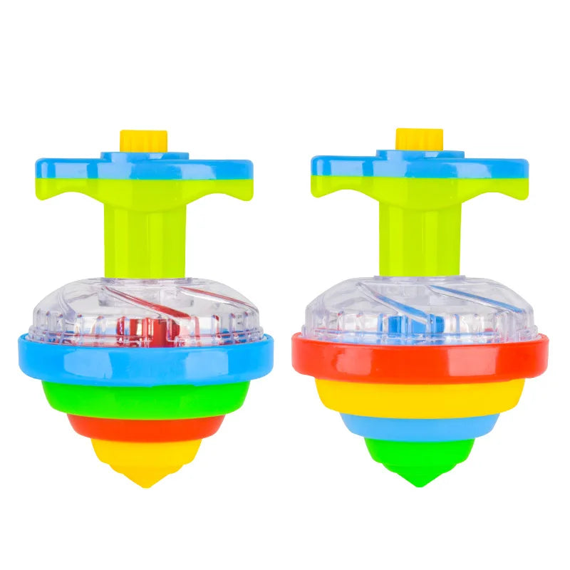 UFO Kreisel mit LED-Licht und Musik für Kinder – Einfacher Launcher, bunte Rotation, Party- und Geburtstagsgeschenk