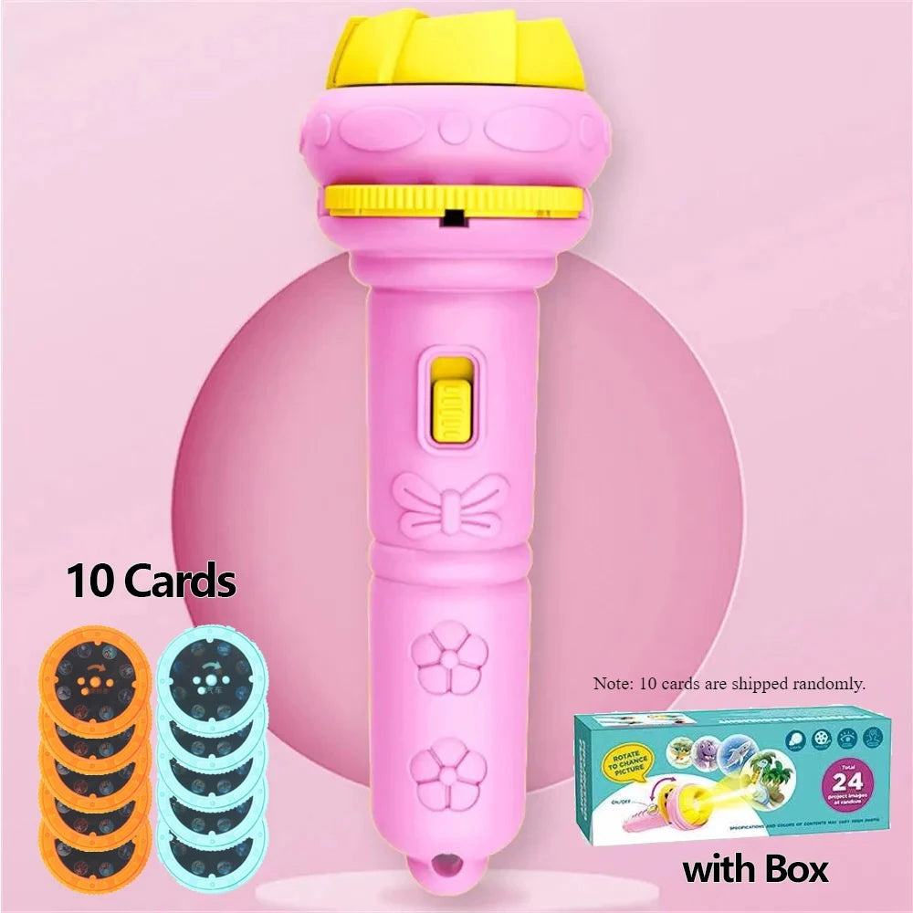 Kinder Taschenlampe mit Cartoon-Projektion – 80 Bilder