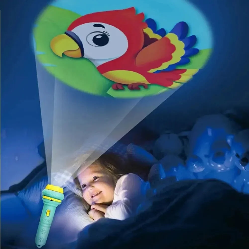 Kinder Taschenlampe mit Cartoon-Projektion – 80 Bilder