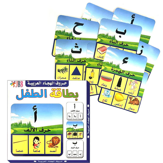 Lernkarten für Arabisches Alphabet – 28 Stück, Pädagogisches Spielzeug für Kinder