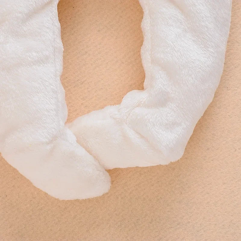 Baby Strampler mit Bärenkapuze – Flauschiger Winter-Overall für Jungen & Mädchen