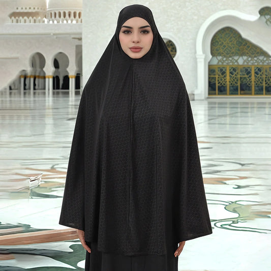 Bequemer Einteiler-Hijab mit elegantem Paisley-Muster – Ideal zum Beten & für den Alltag