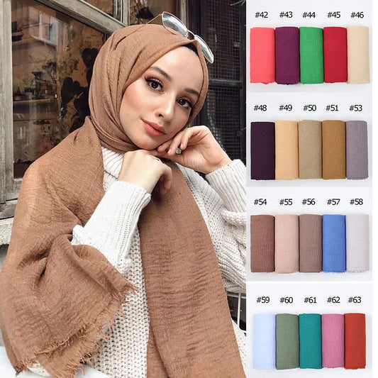 Eleganter Baumwoll-Hijab – Leicht, Atmungsaktiv und Vielseitig